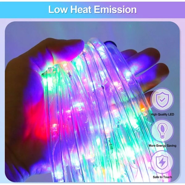 LED ljusslang utomhus/inomhus belysning ljusslang ljusslinga 10M RGB