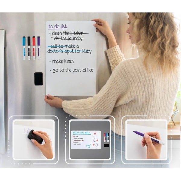 IC Fläckresistent magnetisk whiteboardtavla för kylskåp