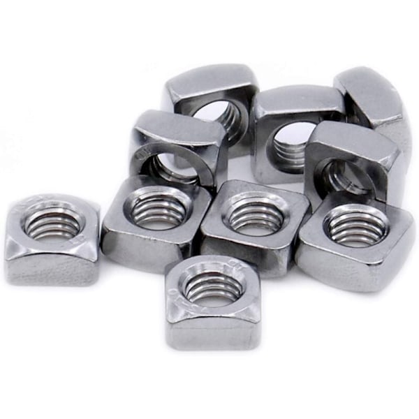 Fyrkantmutter M8 (8mm) (Fasad) – Rostfritt stål (A2) (20-pack)