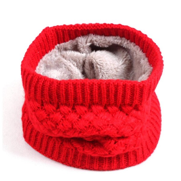 Ullscarf, mångsidig plus sammetssjal, enfärgad pullover, förtjockad varm halsduk, röd