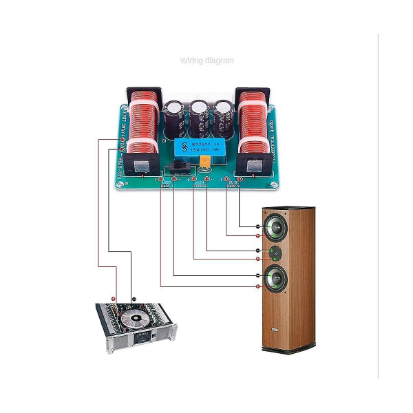 3 Way Audio Frequency Divider Mellanregister Bas Crossover-högtalare Filter för Speaker Diy