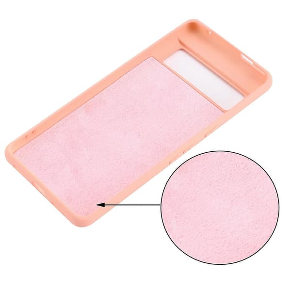 til Pixel 7 Pro Pure Color Flydende Silikone Stødsikkert Telefoncover Pink