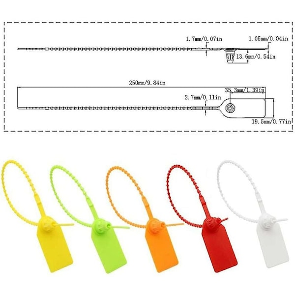 Kabelbandsetiketter, 100 st Plastkabelbandsetiketter, Självlåsande Varumärkesetikett, för Kläder Skor Handväskor Logistik Transportetiketter