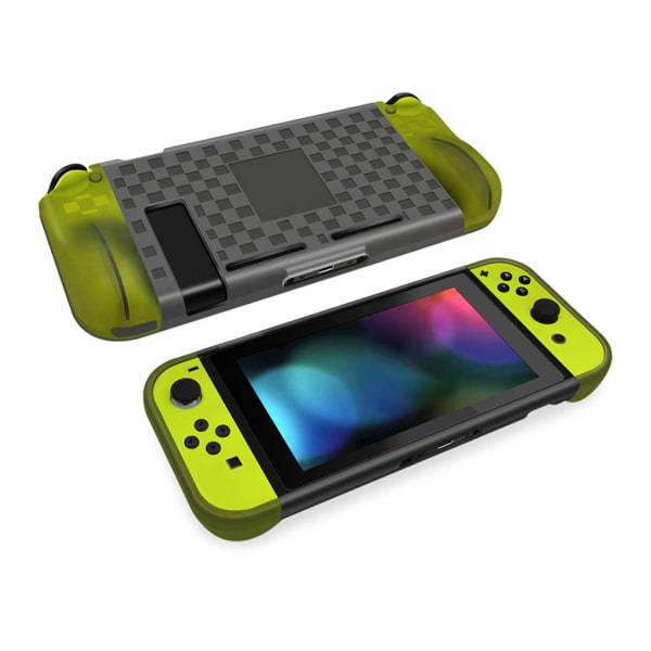 Läpinäkyvä läpinäkyvä kotelo Switch OLED -käsikonsolin ohjainkotelo Läpinäkyvä kansi Hopeaharmaa