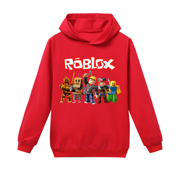 Roblox Hoodie f?r barn Ytterkl?der Pullover Sweatshirt röd-150cm/röd