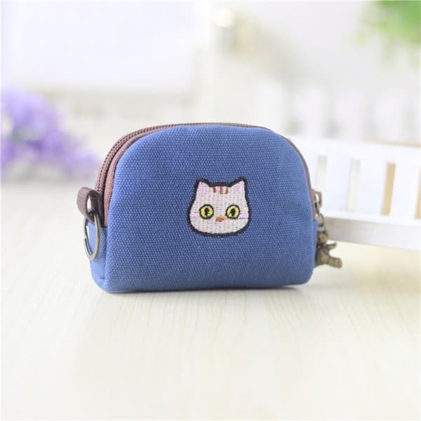 Møntpung Nøglering Pung BLÅ KAT KAT blå kat-kat blue cat-cat