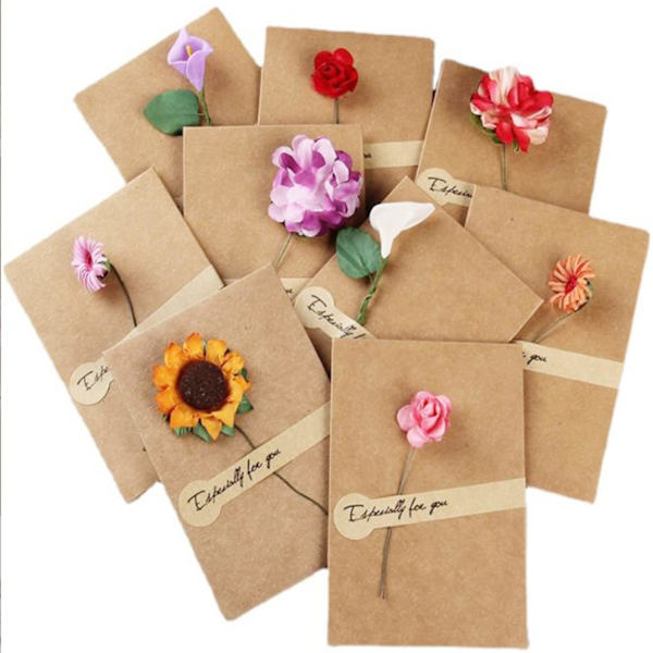 100 st mini presentkort kuvert, hjärtformade kuvert söta DIY kuvert handgjort kraftpapper för tackkort jul alla hjärtans dag presentkort