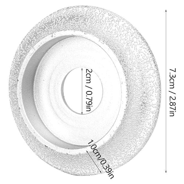 Slibeskive til vinkelslibere Loddet Diamantslibning Frankrig Slibende Slibeskive Våd og Tør Slibning[1.0Cm]
