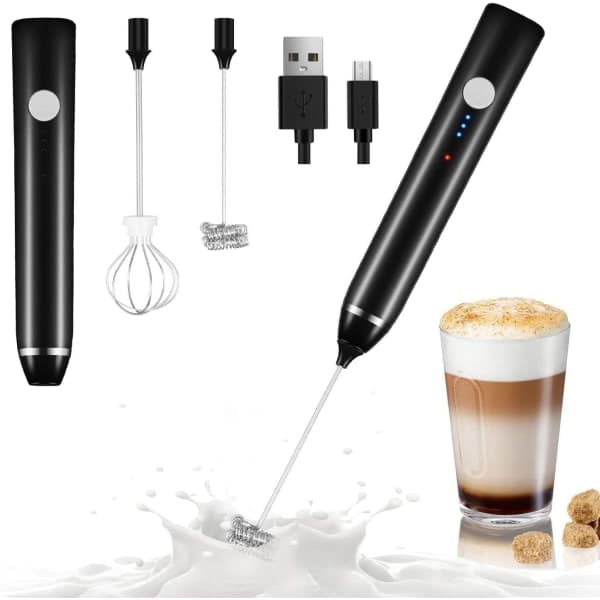 Elektrisk mjölkskummare, USB-uppladdningsbar mjölkskummare
