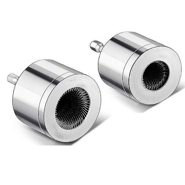 2-pack koppar rör rengöringsborste, full-metall HVAC rör rengöringsborste för borr kraft 1/4in axel