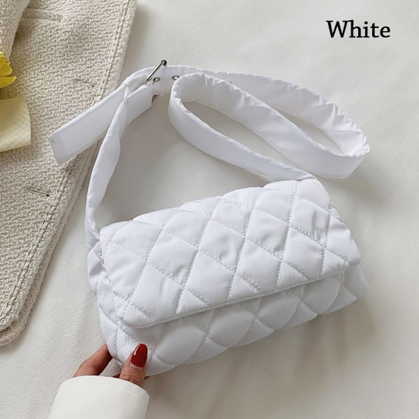 Axelväskor Puffy Handväskor VIT white