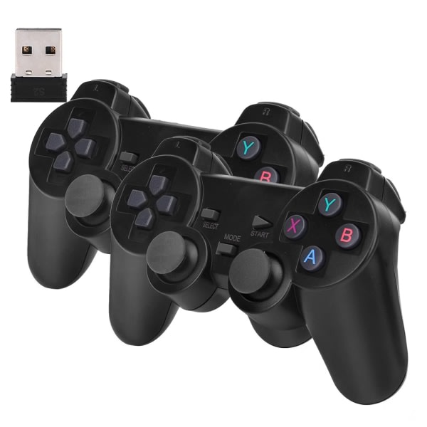 X2 PLUS familyGD10 TV-spelkonsol PS1 öppen källkod 3D-spelsticka Black Handle 1 par
