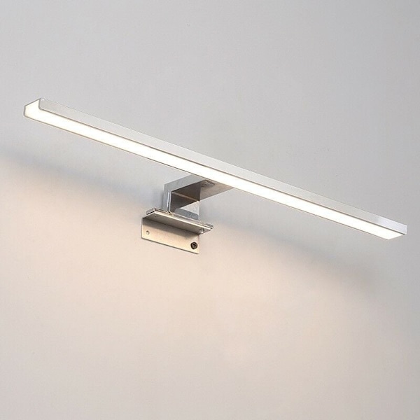 40cm LED Spejllampe til Badeværelse 7W 700 Lumen 230 Volt Badeværelsesspejllampe Fuldt Aluminium 3i1 Badeværelsesspejllys Vandtæt IP44 (Hvidt Lys 6000k)
