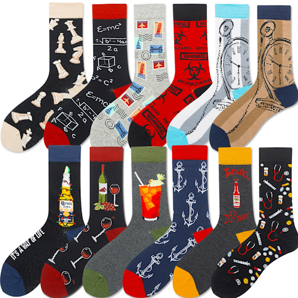 5 kpl pillerishakkinappula-miesten sukat Resident Evil -puolipitkät sukat punaviinisukat taskukello olutmerkki naisten sukat Bookshelf (5 pairs) 38~45 yards