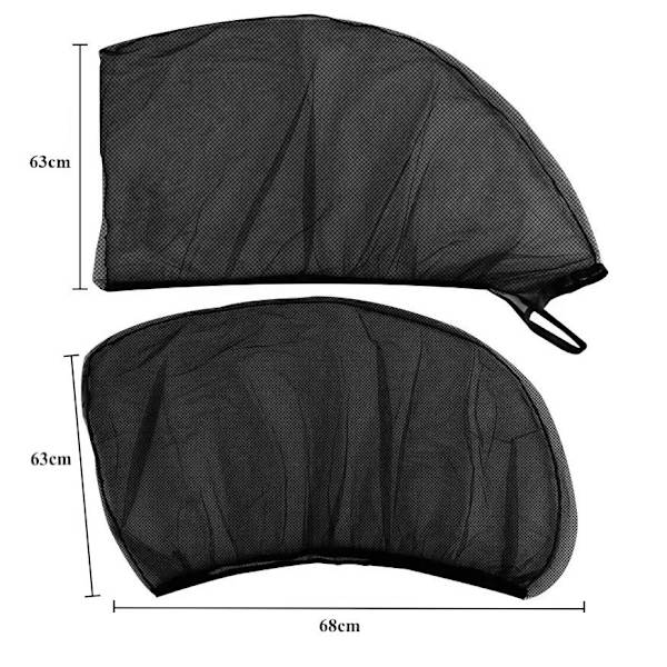 Mosquito Net with Sun Protection for Car Windows – 4-Pack 95