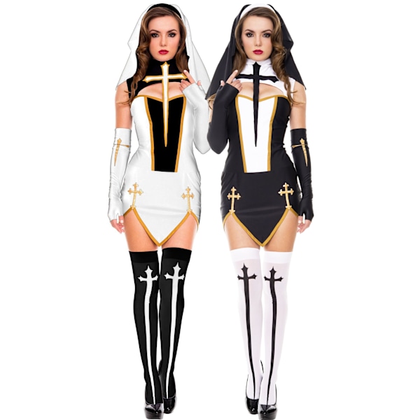 Populær Halloween nonnekostume Nonnekostume COS performance kostume nonnekostume spiluniform MJ51 XXL black