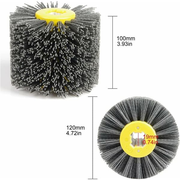 Slibebørster 80 Slibende Poleringshjul Trådhjul Diameter 120mm Sort (80)
