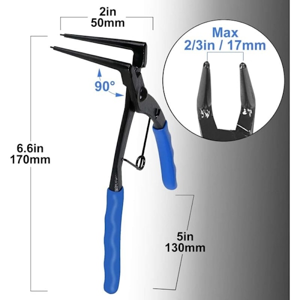 Circlips-tang Cylinderringtang Fjerner Indvendige Ringe Bøjetang til Lastbiler, Biler, Motorcykler