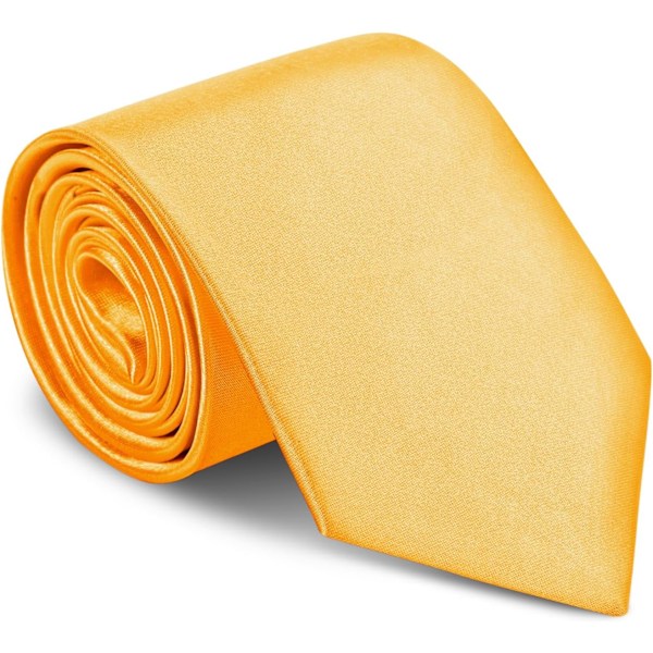 Klassiska enfärgade satinslips för män, premium enfärgade slipsar för män, formella svarta slipsar för män, slipsar för affärsbröllopsfest, arbetsslips 8 cm Golden