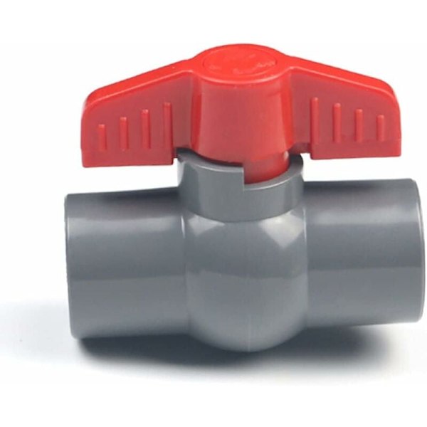 PVC Kulventil, U-PVC Plastventil, Flödeskontroll och Avstängning Rak Koppling (φ20mm)