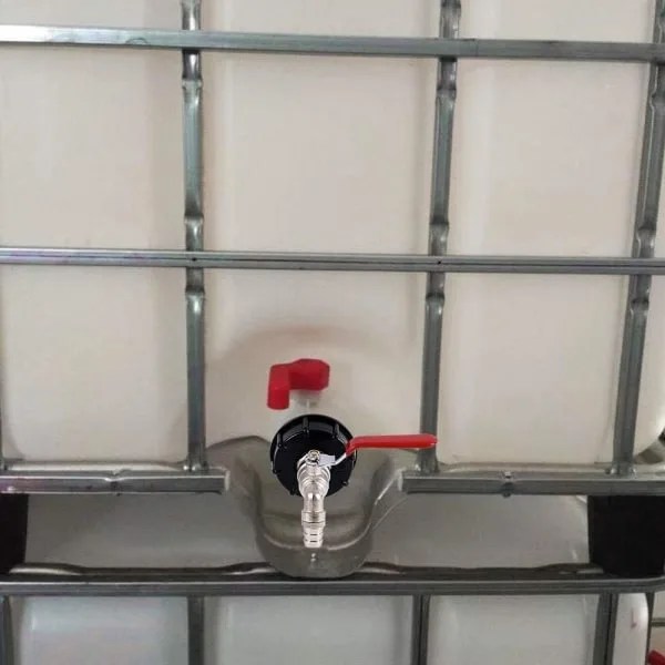 IBC Tank Adapter S60X6 Erstatningsventilforbindelse 1/2  \" Slange