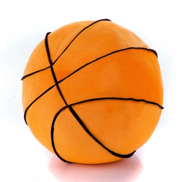Plysch Basketboll Kudde Mjuk Fylld Bollkudde för Barn Hem Sovrum Bilinredning Orange 22 cm