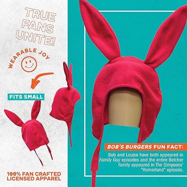 IC Bunny Ears Hatt Vuxenstorlek Rosa Cosplay Mössa Officiell *