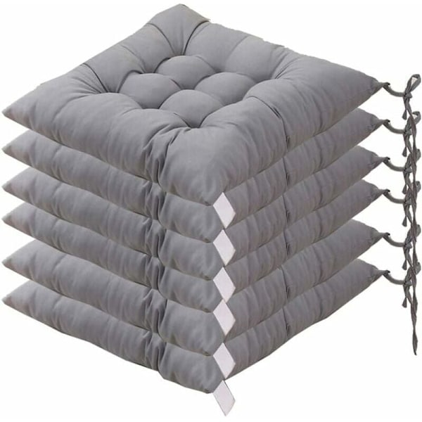 6 st fyrkantiga stolsdynor 40x40 sittdyna heminredningskudde quiltad stolsdyna bekväm och färgstark kontorsstolsdyna..DEBUNS