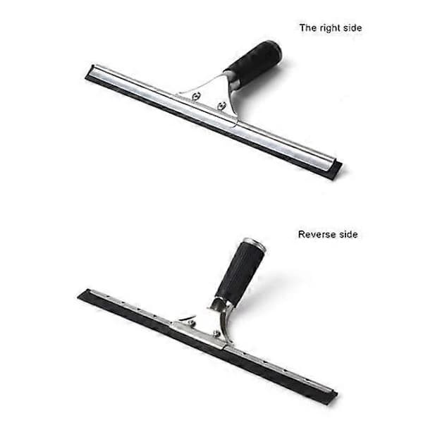 Professional Window Squeegee with Rubber Lip, Long Handle, Bathroom Shower, Window Wiper, Glass Cleaning Tool Black 40cm black 40cm