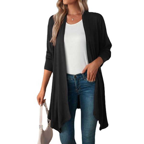 Cardigan uden lukning, Model lang cardigan, Damecardigan