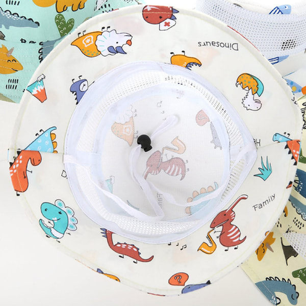 IC Barn sommerhatt Tegneserieprint Mesh Bucket Hats UV-beskyttelse 01