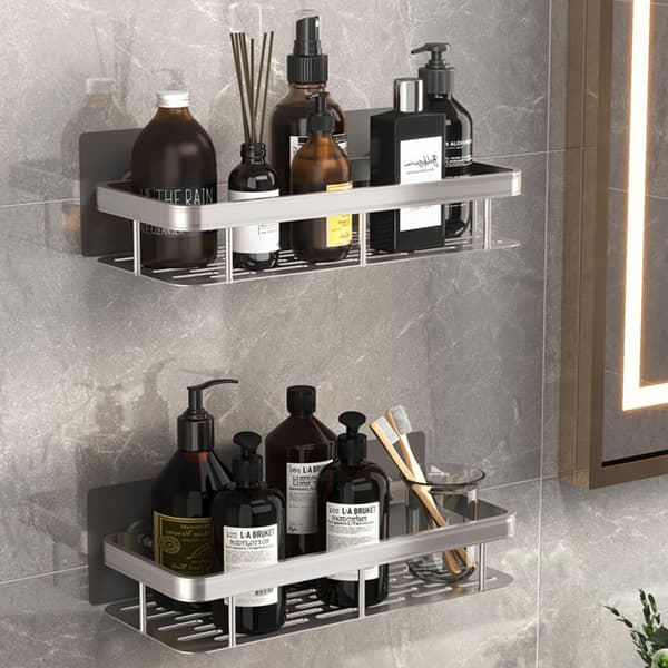 Hjørne Dusjkurv Badekar Organizer Hylle SØLV TRIANGEL sølv trekant 2 stk silver triangle 2pcs