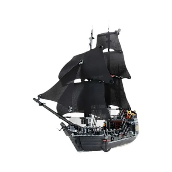Black Pearl Byggeklodser Piratskibssæt Samlelegetøj Gave til voksne og børn Sort