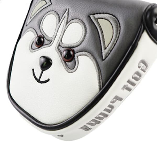 Golf Head Cover Vattentätt Sött Hundform Golf Head Protector PU Super Fleece Golf Putter Cover för Utomhus PCM