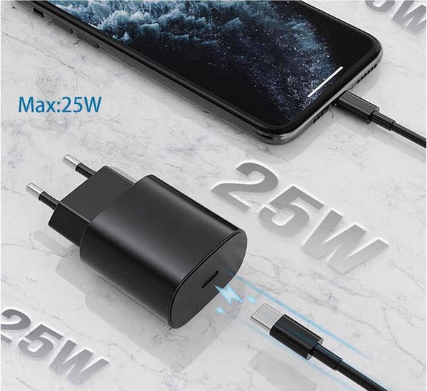 /NN/25W kompatibel med Samsung snabbladdare adapter & USB-C kabel 2m, 3-pack 3-P 3-Pack Samsung(25w black)