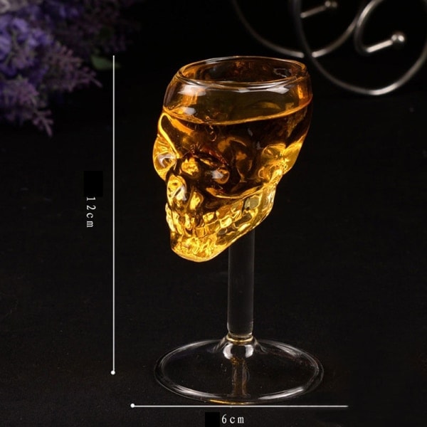 IC Bones Armor Warrior Skull Design Korkea Viinilasi Bägare Cup Dri