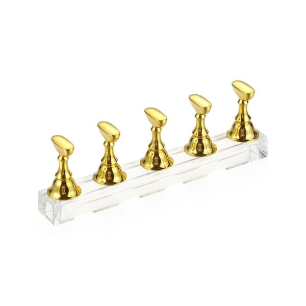 Neglelakk Øvelsestips Neglekunst Display Stativ GULL gull gold