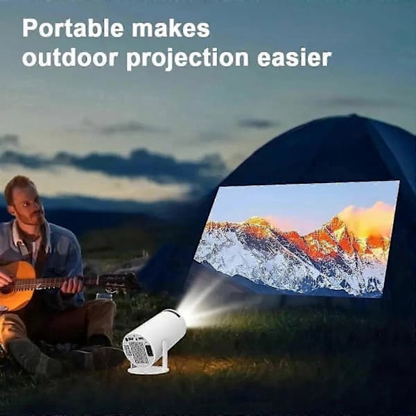 Smart Mini Projektor 4K Understøttelse HD LED WiFi 6 Bluetooth HDMI USB Android 11 til Hjemmebiograf Kontor Hvid