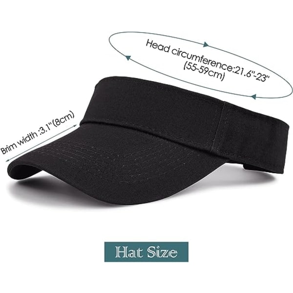 IC Damvisir Justerbar bomullsvisir Damsport Utomhus Unisex Golf Tennisvisir Herr