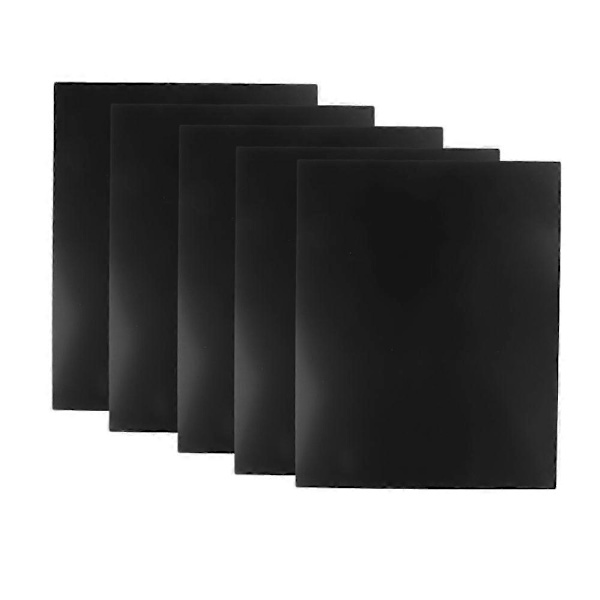5 stk. ABS-plademodel til gør-det-selv sandbordsscene 200x250x3mm sort