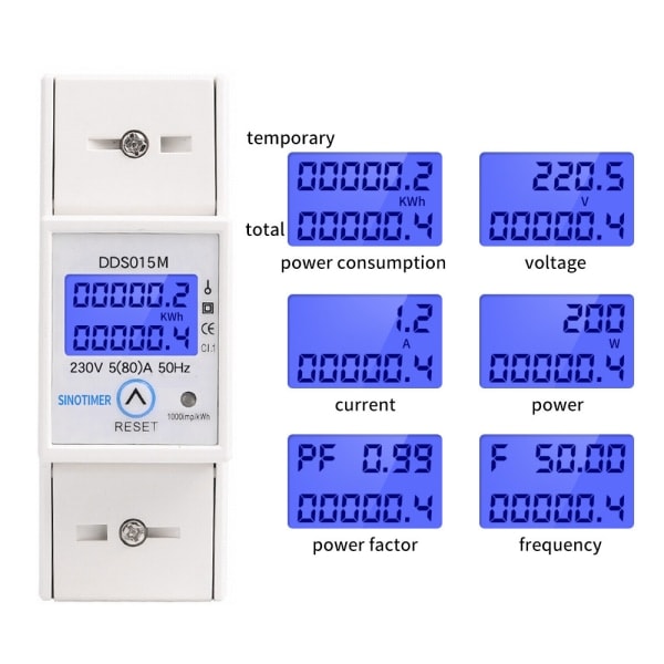 IC Elmåler, DDS015M Digital Display Watt-time måler