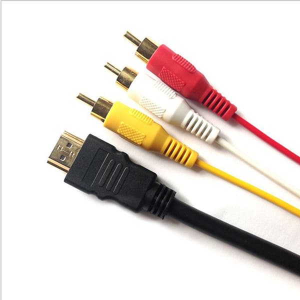 Video Audio AV Kabel HDMI Han til 3 RCA Adapter