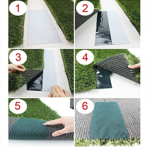 10m x 15cm Självhäftande Gräsmatta Tejp Matttejp Konstgräs Fogtejp Gräsmatta Matttejp Grön Fixeringstejp Gräsmatta Fogtejp