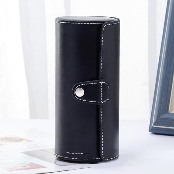 Klockfodral Armband Förvaringsficka Resesmyckesskydd Strip Black