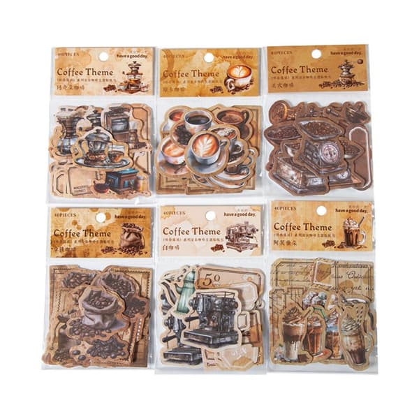 Daglig Planerare Scrapbook Stickers Scrapbook Stickers Kaffe