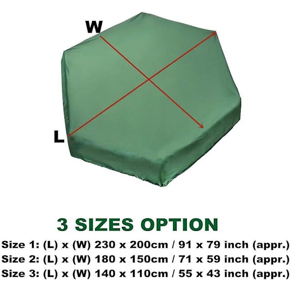 Sandlådeöverdrag Vattentät Sandlådepoolöverdrag Hexagon Sandlådetak Dammskydd 230x200cm