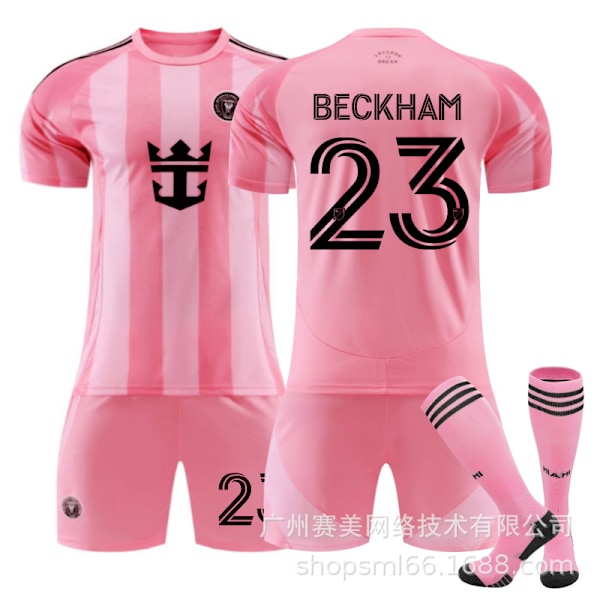 Miami International Home Stadium Nr. 10 Messi Trøje Nr. 9 Suarez 23 Beckham Børnefodbold Size 23 socks twenty two#
