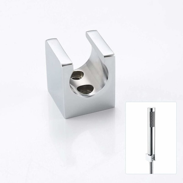 Messing Håndholdt Dusjhodeholder Veggfeste Brakett for Baderom Håndholdt Sprøyte eller Toalett Håndholdt Bidet Krom, C107-CH