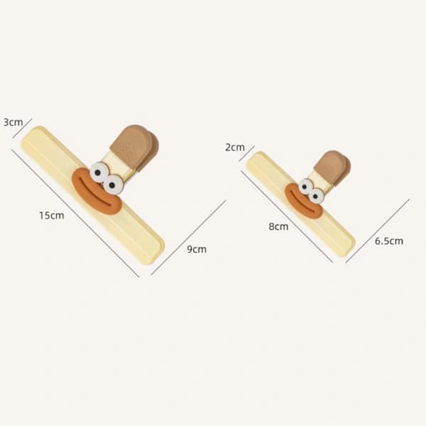 Klyper til pose, lufttette plastforseglingsklyper for brød-, snack- og fryseposer, 6-pakning stor og liten