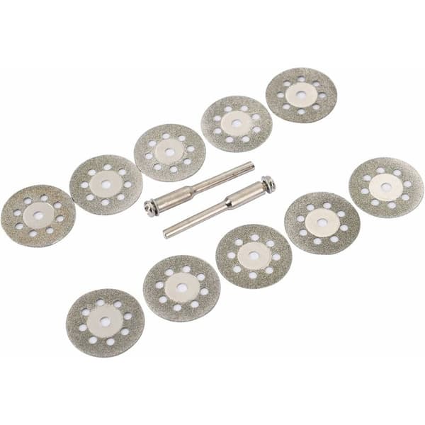 12 Pakke 22mm Mini Perforerte Diamantkutteskiver, Kutteskiver, Skaft Ann Arbor